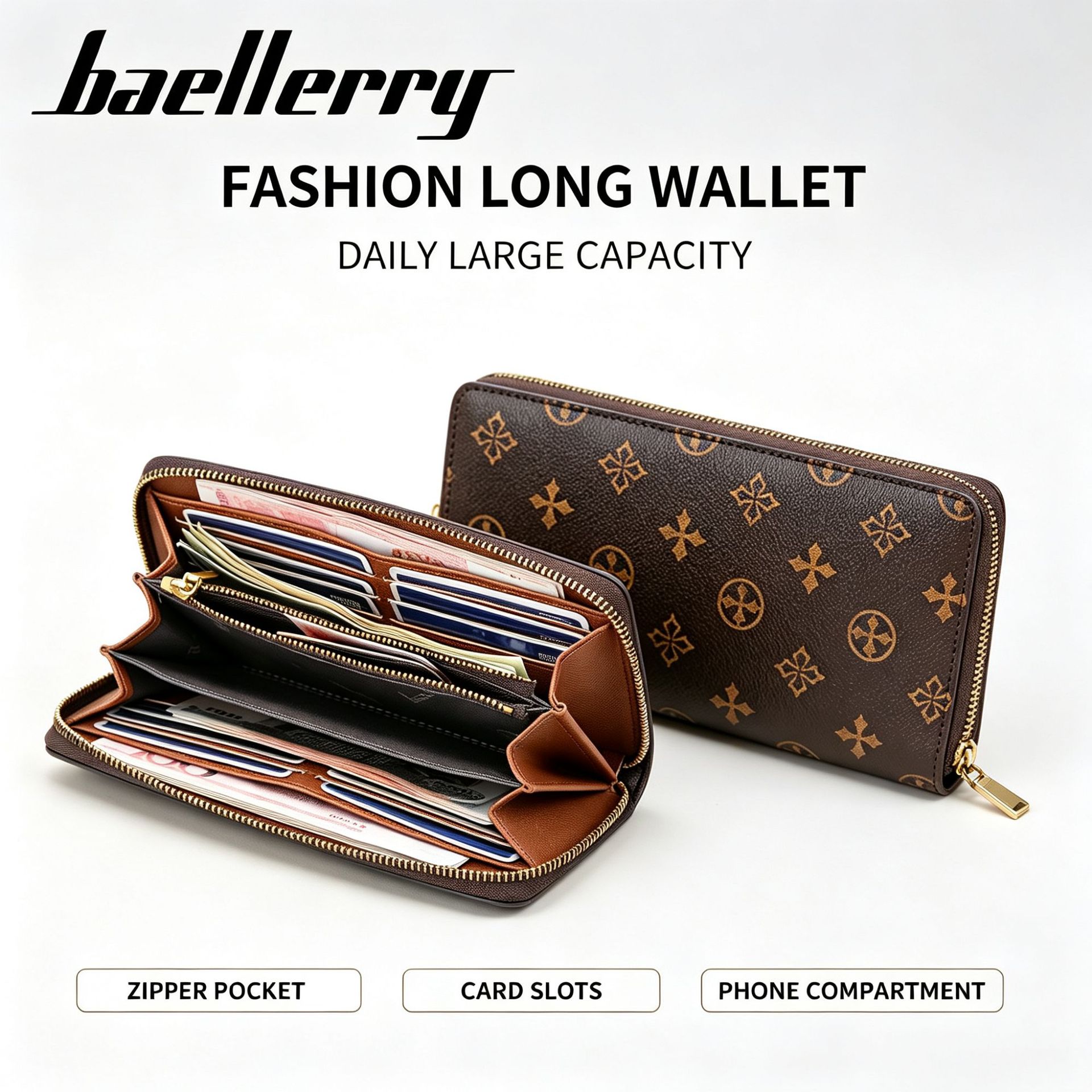 baellerry Long fashionable universal wallet