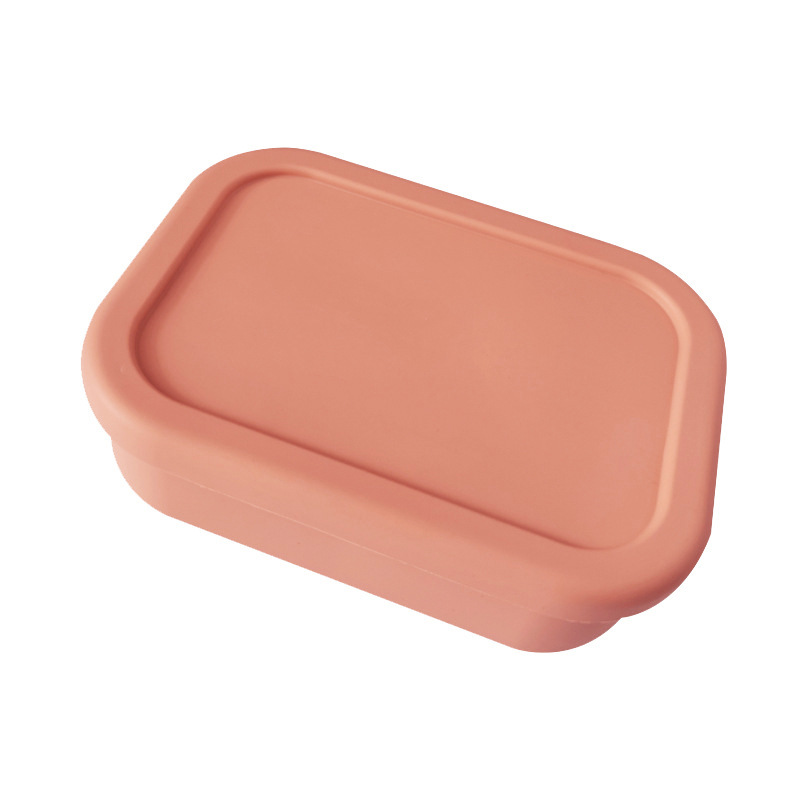 Caja de almuerzo de silicona de estilo japonés sellada horno de microondas trabajador de oficina Bento caja de almuerzo de estudiante portátil caja de almuerzo integrada de tres rejillas