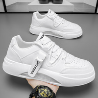 2024 New Summer Thick Sole Versatile Little White Shoes, Four Seasons Comfortable Casual Board Shoes