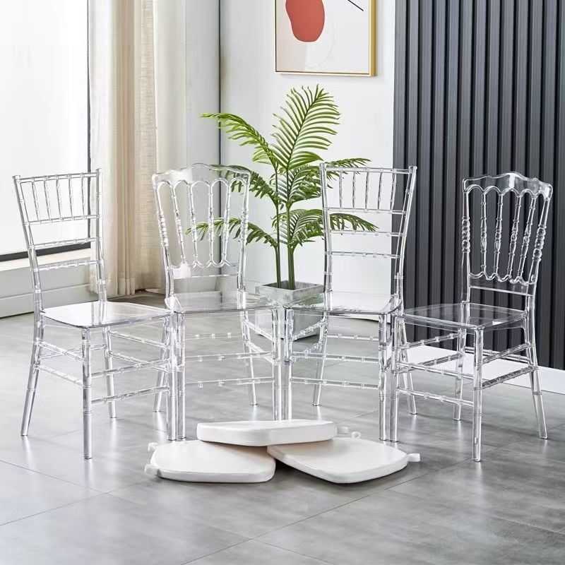 Cross-Border Acrylic Transparent Crystal Chair Manufacturer Banquet Hall Wedding Outdoor Event Napoleon Bamboo Chair Dining Chair Cross-Border Acrylic Transparent Crystal Chair Manufacturer Banquet Hall Wedding Outdoor Event Napoleon Bamboo Chair Dining Chair