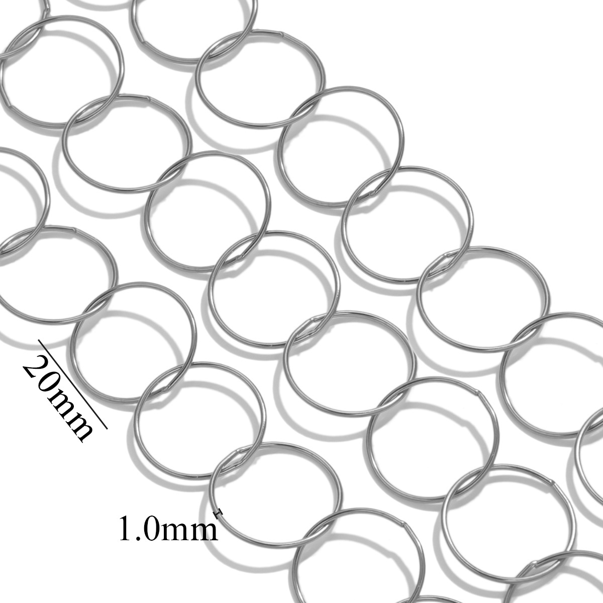 Europa y los Estados Unidos transfronterizos simple gran cadena chapado 18K oro real coreano cadena hecha a mano diy joyería accesorios collar pulsera