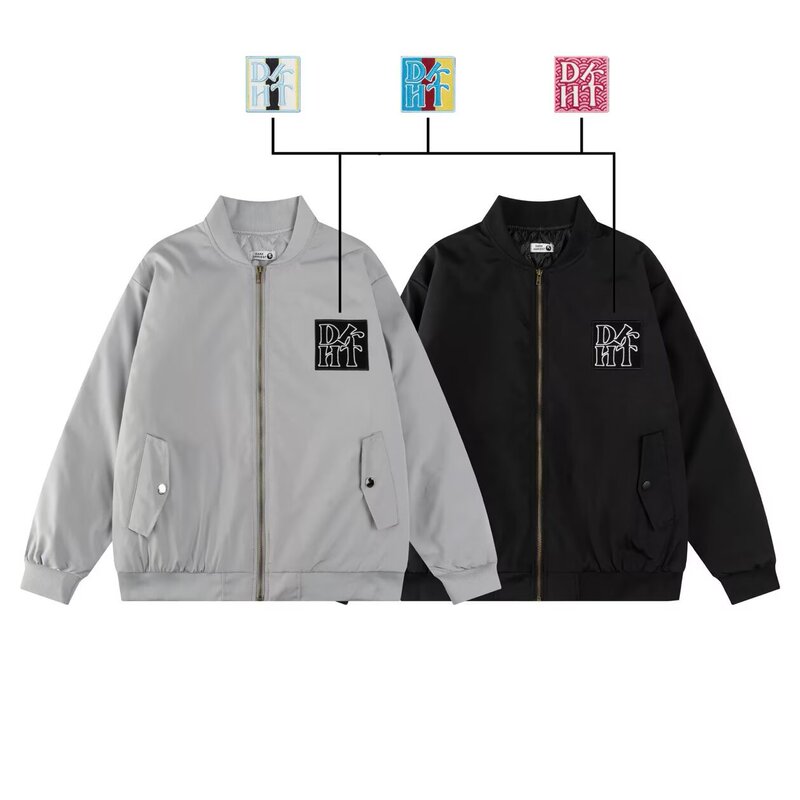 Billions of Juvenile BUFU American Retro Embroidered Velcro Loose Flying Suit for Men and Women Couple Spring and Autumn Coat Jacket