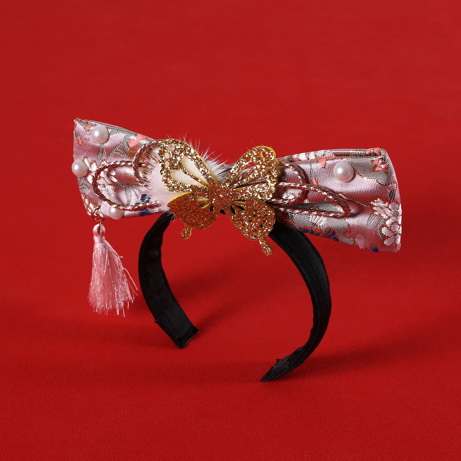 Mascotas bordadas de estilo chino peluche collar gatos cachorros flores de perlas para celebrar Año Nuevo bufandas cálidas toques image 9