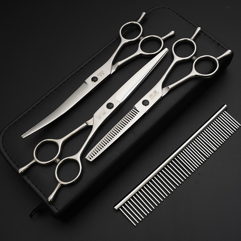 Tijeras para mascotas herramientas de belleza traje profesional tijeras de corte de pelo tijeras de perro jugando tijeras perro herramientas de corte de pelo de peluche