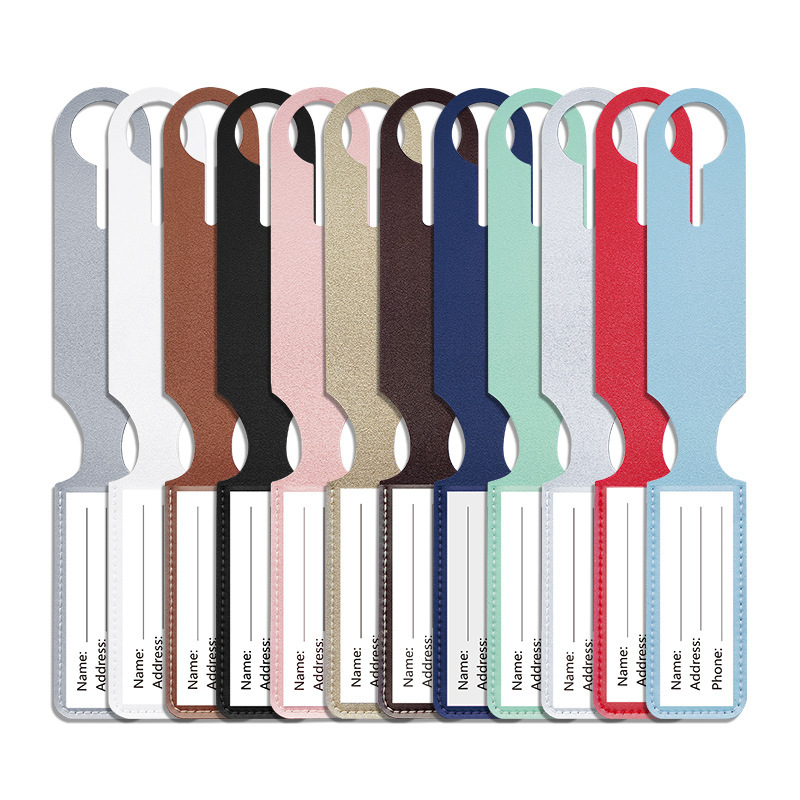 Leather Luggage Tags Can Be Printed with Images of School Bags, Leather Tags, Luggage Decorations, Peripheral Support Accessories, Materials