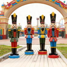 玻璃钢卡通人物雕塑英国士兵胡桃夹子核桃兵酒店门口迎宾装饰摆件