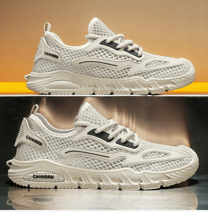 2025 verano nuevo estilo red grande zapatos deportivos huecos zapatos casuales para hombres zapatos de vadeo de río de todo fósforo zapatos de malla al aire libre