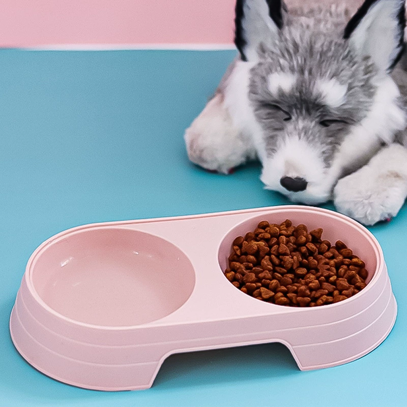 [Exclusive for Newcomers 0.01 Yuan] Антиудар Dog Bowl двойная миска легко чистится круглая миска для кота простая пластиковая утолщенная