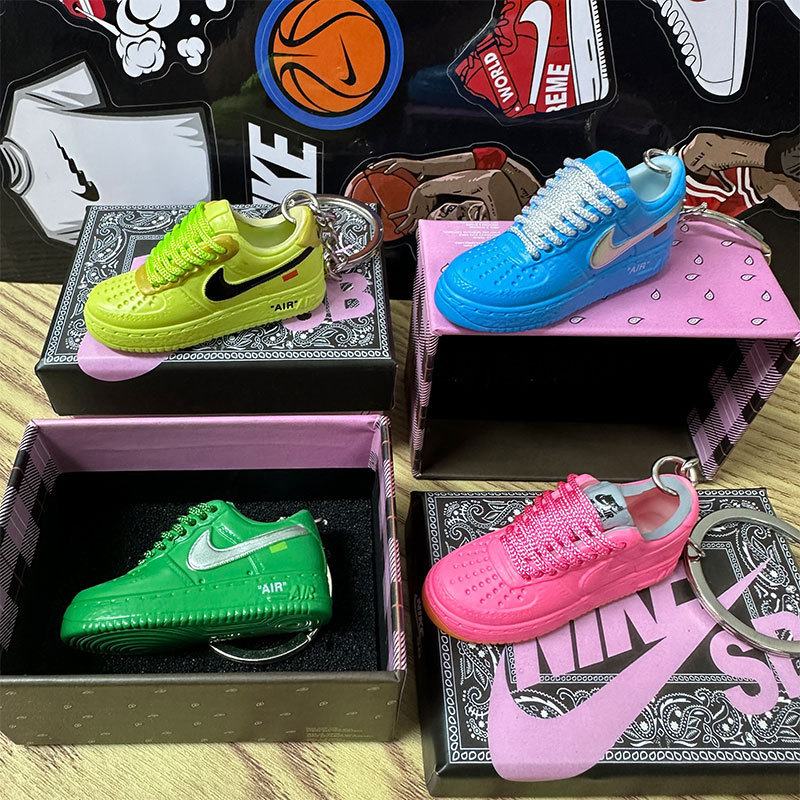 Af1 Air Force Shoe Model Keychain Set Pendant Car Bag 3D Shoe Shoebox Series Gift Accessories Decoration Af1 Air Force Shoe Model Keychain Set Pendant Car Bag 3D Shoe Shoebox Series Gift Accessories Decoration