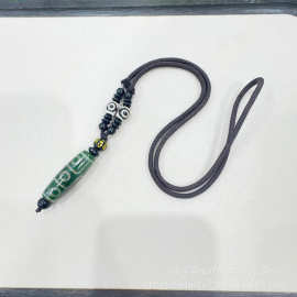 西藏九眼天珠玛瑙吊坠  高端玛瑙原石玉坠民族风饰品挂件