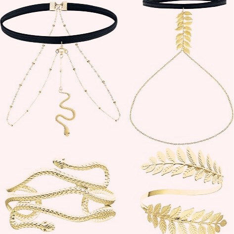 Bohemian Beach Vacation 4Pcs Women Thigh Chain Set Leaf Leg Chain Adjustable Arm Cuff Anklet