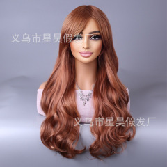 新しい自然ファッション化学繊維の頭カバー欧米のかつらの女性wigs