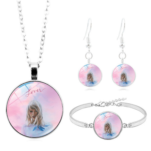 Taylor Swift necklace set Taylor Swift European and American fashion bracelet earrings jewelry set
