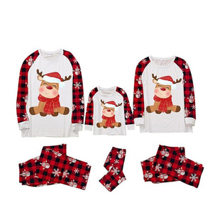 European and American Ebay New Christmas Print Christmas Family Wear Family Wear Christmas Pajamas Home Wear Set