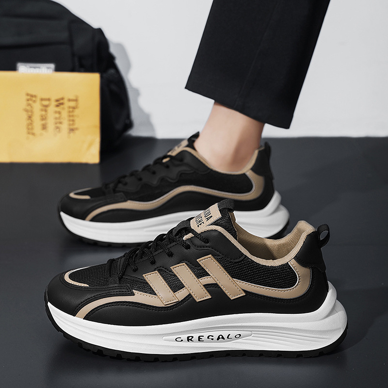 Zapatos de hombre 2026 primavera nueva tendencia versátil explosión zapatos de papá suela gruesa resistente al desgaste transpirable zapatos deportivos casuales de estudiantes