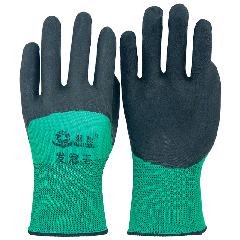 Xingyu Baoyou espuma rey resistente al desgaste durable trabajo de protección contra el deslizamiento guantes cómodos y duraderos