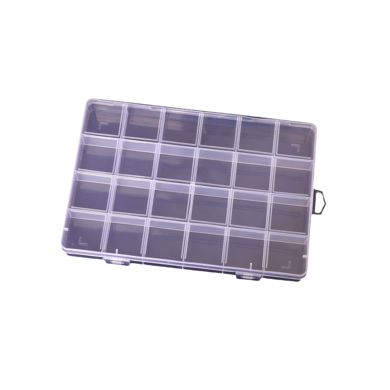 Plastic Storage Box, 24/28-cell Organizer, clear plastic compartments, multiple sizes (19×13 cm)