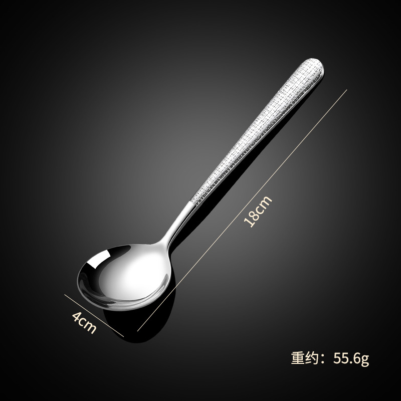 304 스틸-다이아몬드 패턴-디저트 라운드 스푼