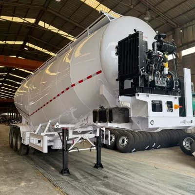 Anhui 45-cubic-meter powder tank semi-trailer, powder material transport vehicle, bulk cement tanker, asphalt transport tanker