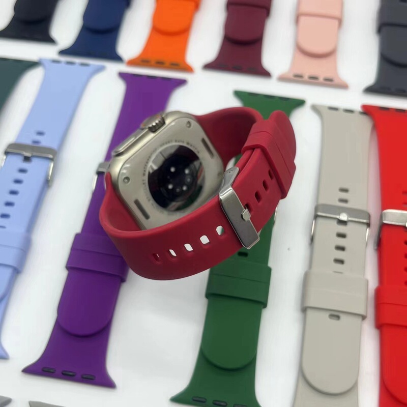 アップルiwatch全系5678ピンの防水運動の純色のシリカゲルサムスンの方ボタンのリンゴの腕時計を適用します。|undefined