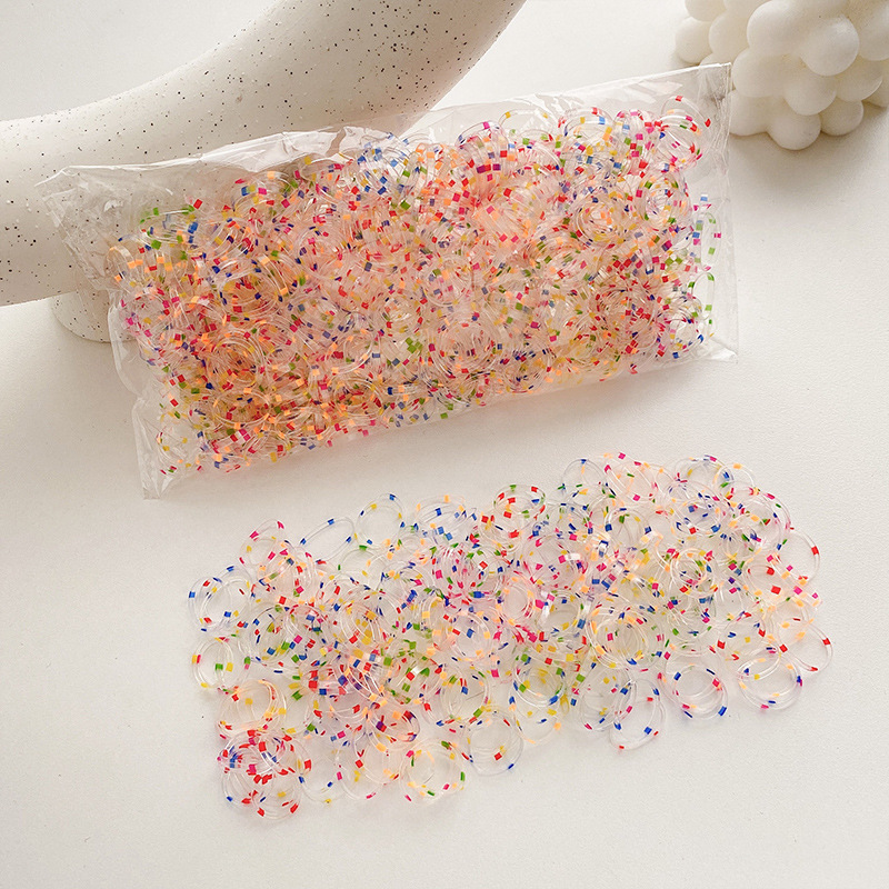 Cuerdas de cabeza de color para mujeres negras coreanas para niños espesar banda de goma desechable toque de cabello para atar el cabello no daña el cabello image 95