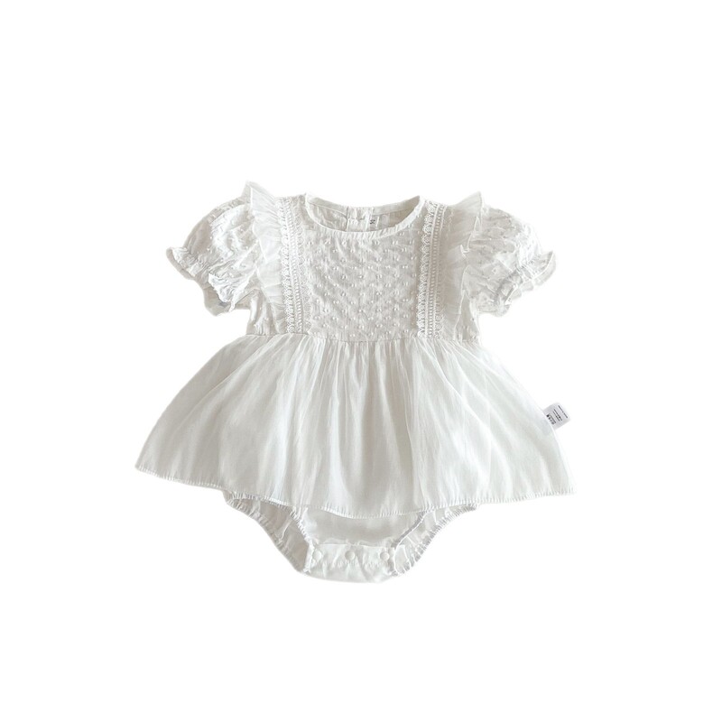 ベビー服、女の赤ちゃん、おしゃれなレースのベビー服、新生児百日プリンセスドレス、1歳ドレス、純綿タイプA|undefined