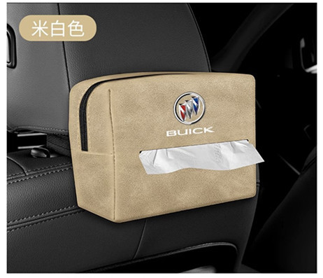 Car-mounted suede tissue box paper bag car armrest box chair back rear hanging multifunctional tissue storage box