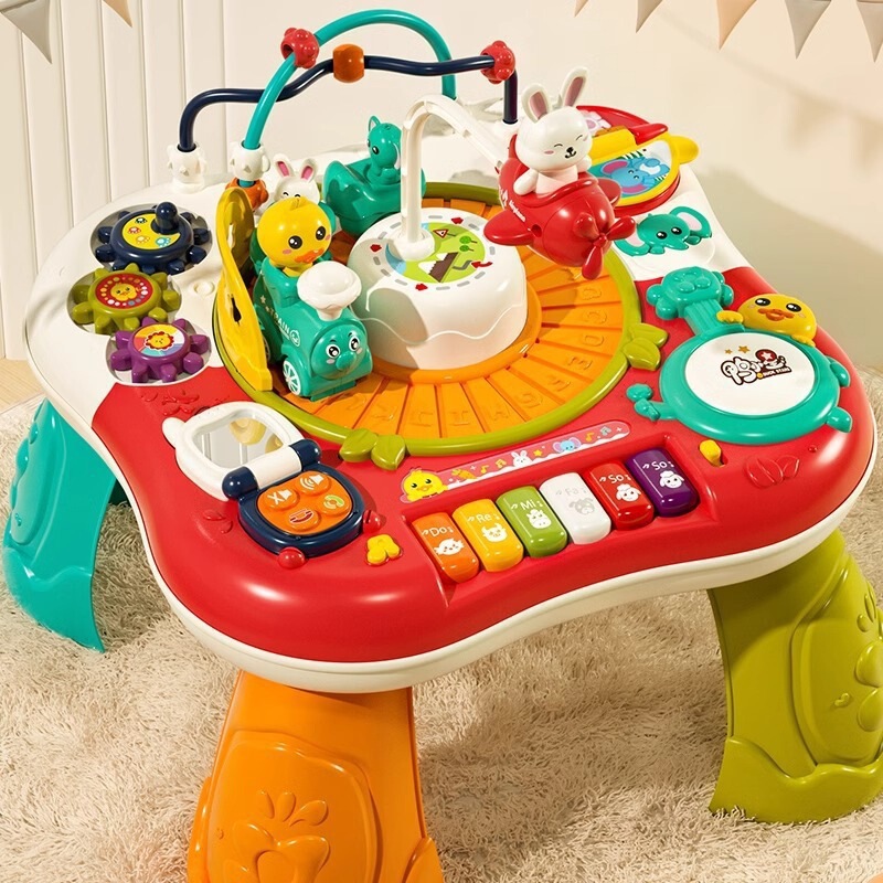 Early education game table for toddlers, multifunctional baby learning toy table for infants, suitable for boys aged six months and up