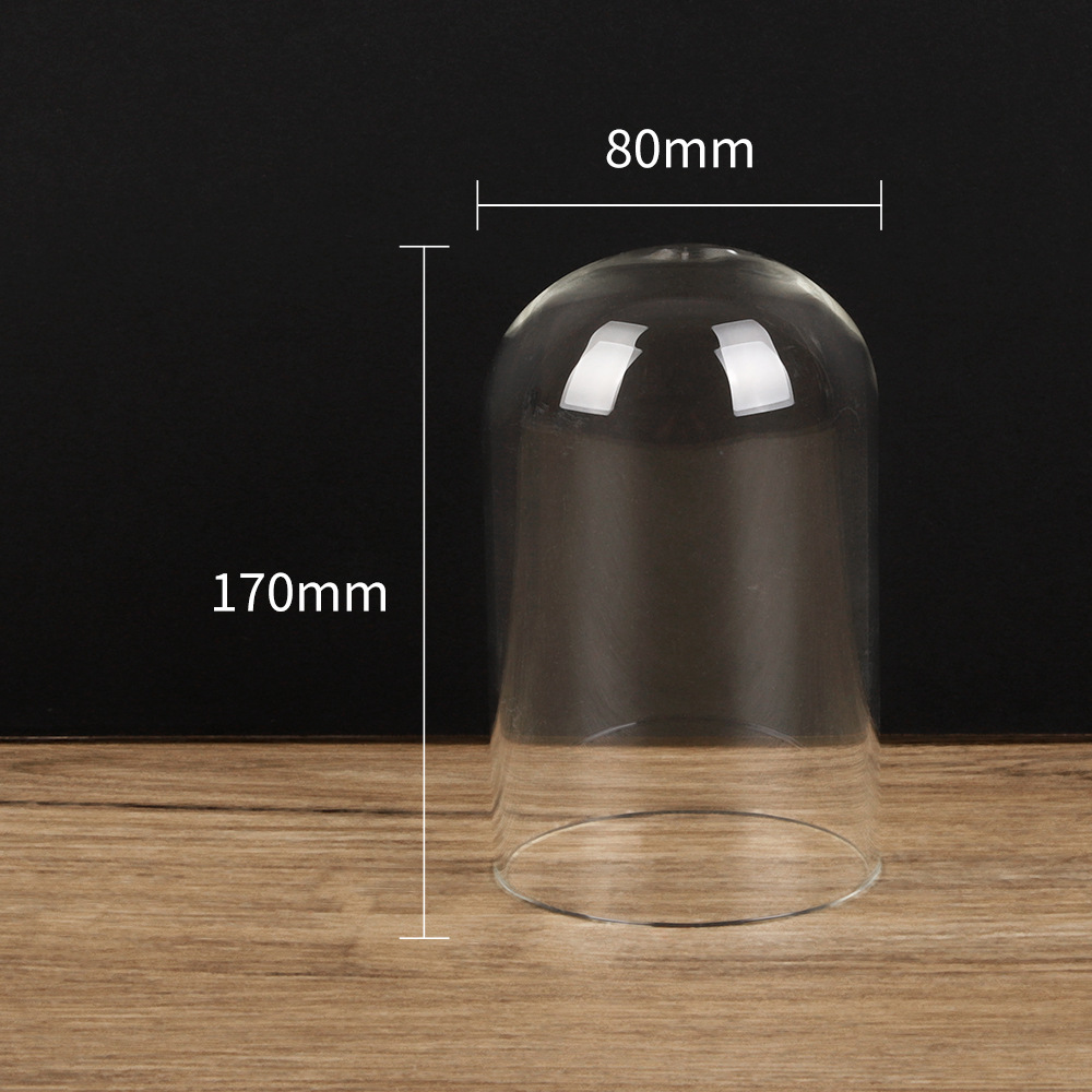 Flor inmortal cubierta de vidrio DIY hecha a mano micro paisaje decoración de escritorio cubierta de vidrio caja de exhibición cubierta de vidrio de flor inmortal