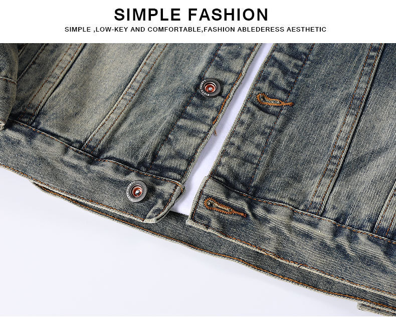 Modern herr denimjacka med broderi i lyxig stil_voghion.com