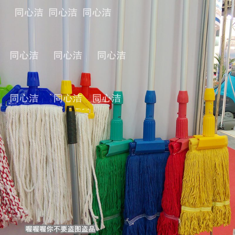 肯德基美式家用木地板医院分色网布棉线老虎夹拖把墩布替换拖把头