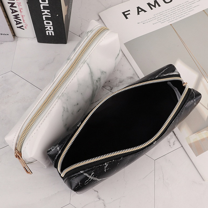 Marble school pencil case for students, Korean style, Birthday gift 2