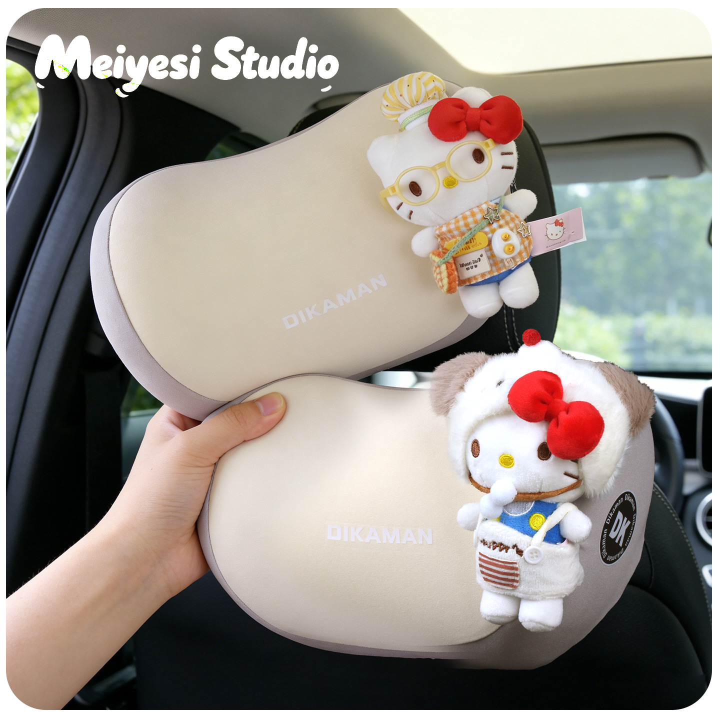 Coche de automóvil lindo almohada de cuello almohada de conducción de automóvil asiento de automóvil principal conjunto de automóvil de conducción universal en todas las estaciones image 7