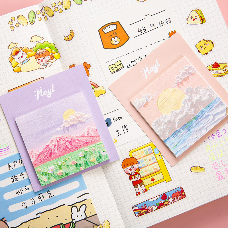 Paisaje pintado a mano pintura al óleo pasteles