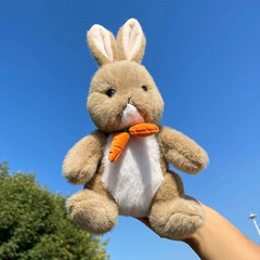 New Simulation Carrot Rabbit Plush Toy, White Rabbit Grabber Doll, Children's Girls Activity Fair Gift