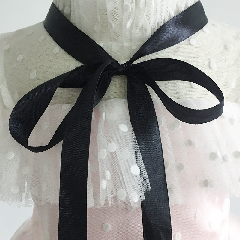 Nuevo Comercio exterior vestido de novia para niños europeos y americanos malla de manga larga para niñas Rendimiento De Cumpleaños princesa vestido MIDI verano