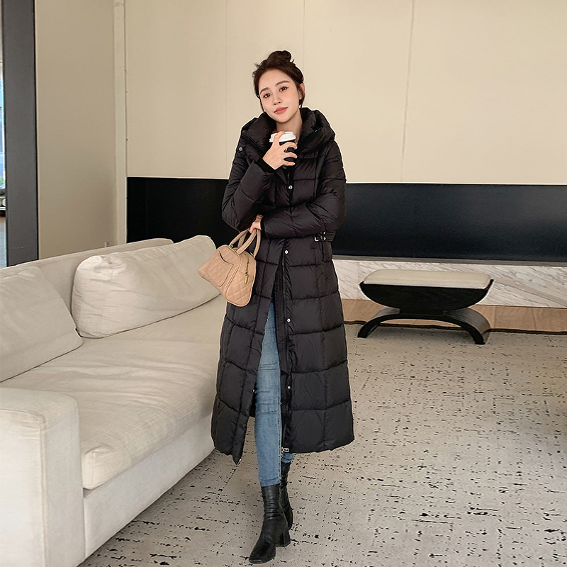 Capa de algodón de cuello largo grueso, chaqueta de algodón para mujeres, otoño y invierno de 2025, nueva chaqueta holgada coreana, delgada y amplia
