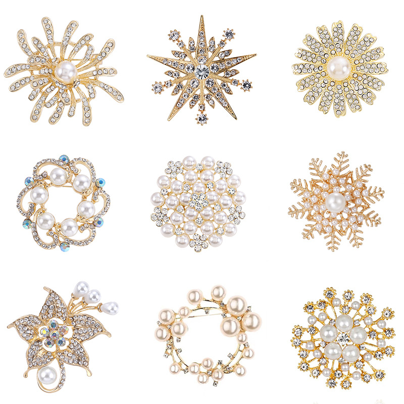 Women's Brooch High-end Women's Fine Niche Corsage New Suit Pin Accessories Fixed Clothes Pearl Buckle Pin