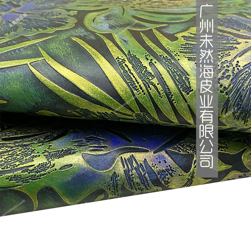 花草手绘珠光夏威夷风古巴风头层牛皮家具新版