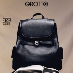 GROTTO个乐25年新款真皮THE BAG双肩包大容量通勤差旅休闲软背包