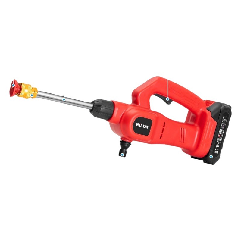 Hilda pistola de agua de alta presión batería de litio jardín riego coche limpieza herramienta eléctrica en stock recargable coche lavadora