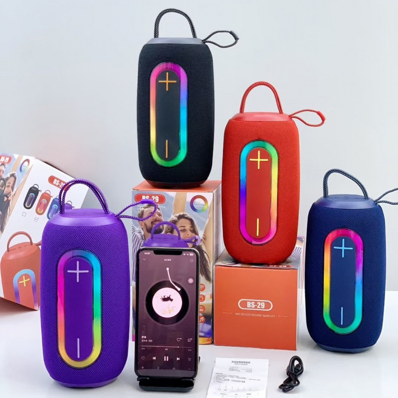 跨境新款蓝牙音箱户外手提氛围灯音箱低音炮便携家用插卡蓝牙音响|undefined