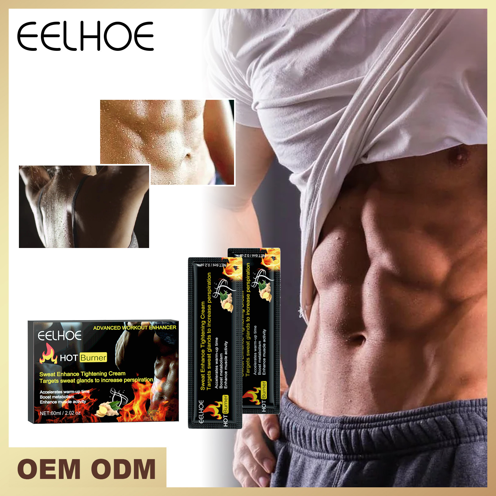 Fitness Straffende Brust- und Bauchmuskelstärkung Formende Sport-Wärmecreme_voghion.com