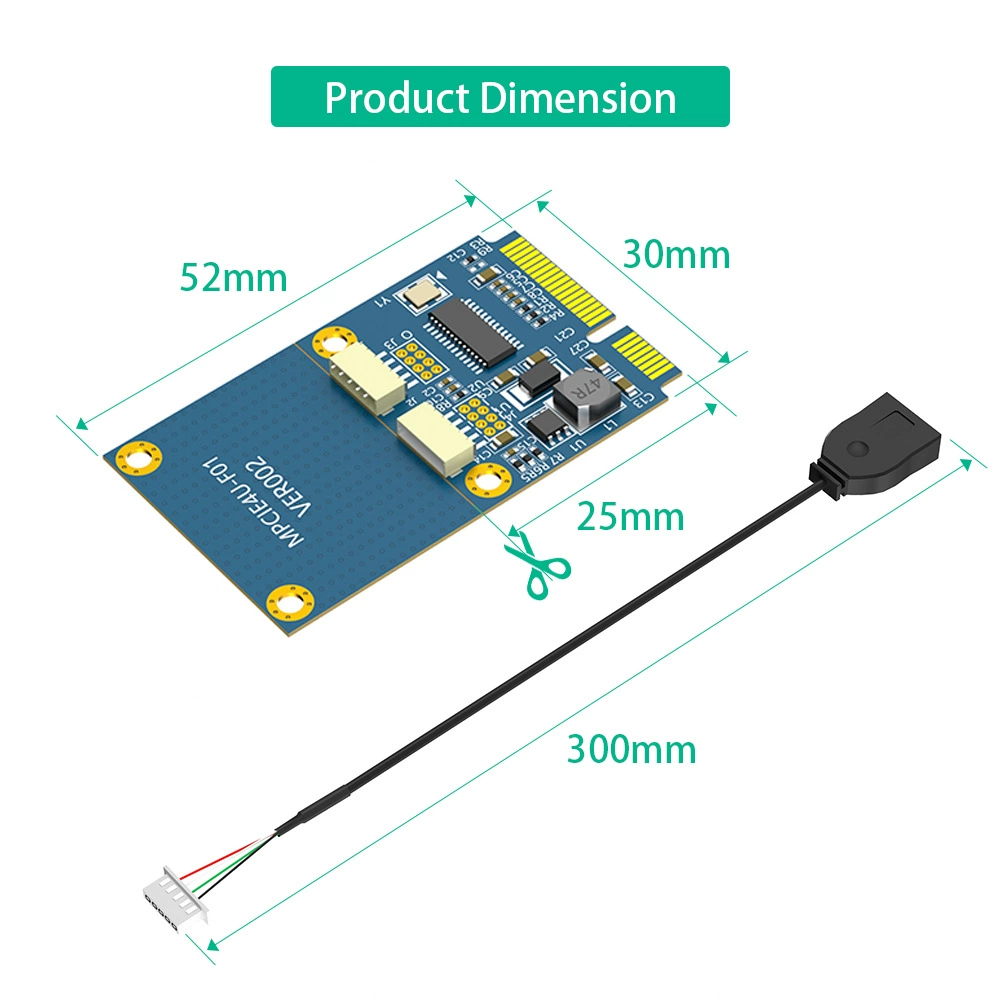 Mini PCI-E к USB подключаемая карта ноутбука MINI PCIE расширение двойной порт USB2.0