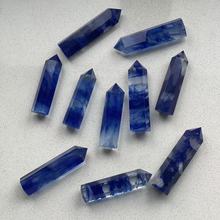 厂家批发天然白粉黄水晶六棱柱子一公斤摆件紫晶单尖水晶柱原石