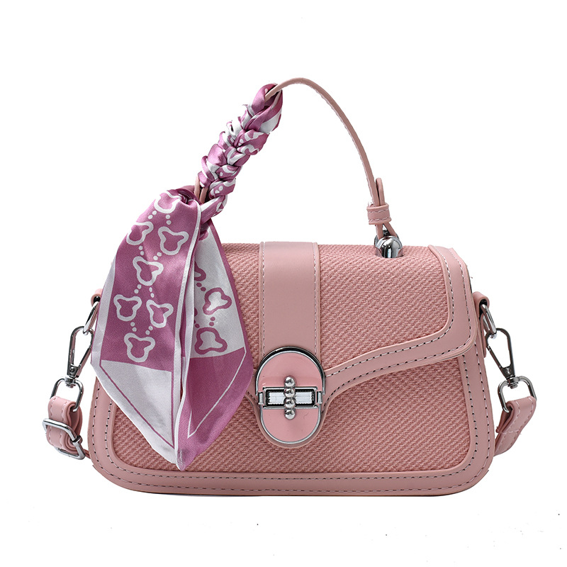Bolso para mujeres 2025 nuevo color de contraste empalme bolso portátil de alta calidad de moda moda bolso de hombro