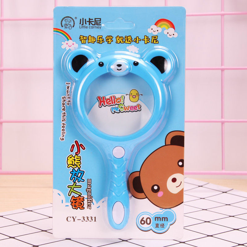 小卡尼3331学生考拉放大镜观察小熊放大镜儿童探索创意3倍扩大镜