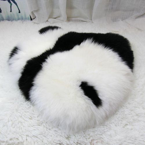 Cute panda bay window cushion fur integrated sofa pillow wool cushion ins style girls home decoration