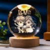 6 cm Crystal Ball-LOVE couple