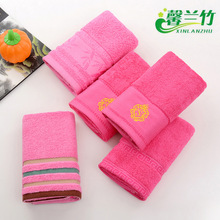 厂家批发竹纤维毛巾加厚深粉色独立包装回礼毛巾超市供货一手货源